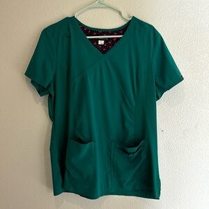 Koi Basics Dark Green  Scrub Top